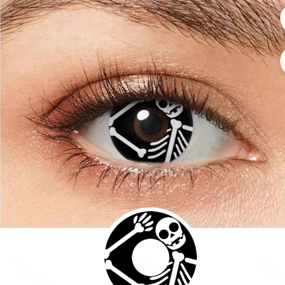 Halloween Skull Colored Lens Cosplay